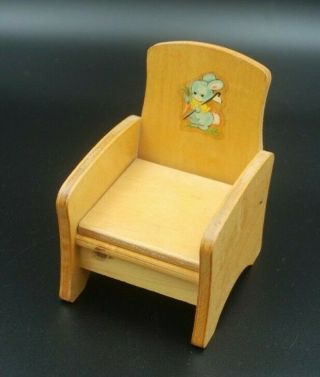 `strombecker Vintage Wooden Doll Potty Chair For 8 " Dolls