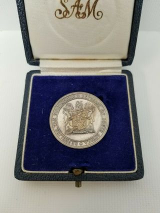 1961 Formation of South African Republic Sterling Silver Medal with Case 2