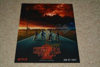 Noah Schnapp & Finn Wolfhard Signed Autograph 8x10 In Person Stranger Things