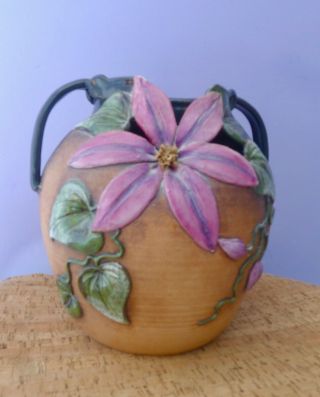Old Patagonia Pottery Purple Flower Vase By Marty Frolick