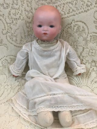 Antique Armand Marseille Bisque Baby Cloth Body 12” Dream
