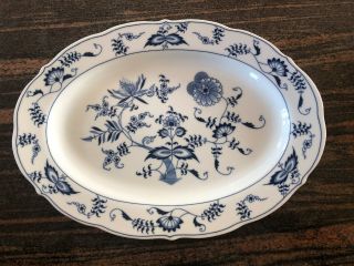 Blue Danube 14” Oval Serving Platter China Made In Japan Onion