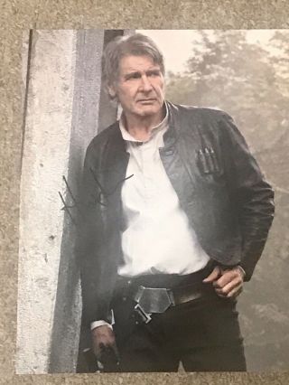 Harrison Ford Hand Signed Autographed 8x10 Photo Star Wars Authentic Lia