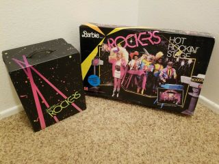 Vintage 1985 Barbie And The Rockers Hot Rockin Stage Playset And Carrying Case