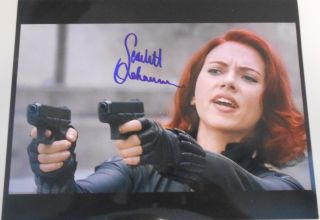 Scarlett Johannson Actress Hand Signed W/blue Sharpie 8.  5 X 11 