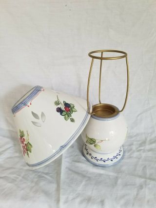 GonVilleroy & Boch French Garden Fleurence Candle Lamp Holder Tea Light 3