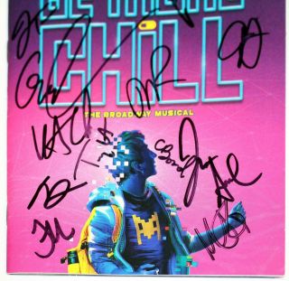 BE MORE CHILL Will Roland,  George Salazar Jason Tam Cast Signed Playbill 3