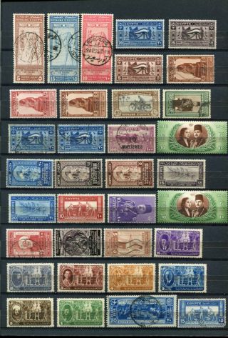 Egypt Middle Period Airmail Etc M&u Lot 125 Stamps