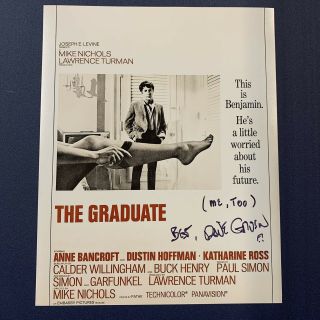Dave Grusin Hand Signed 8x10 Photo Autographed The Graduate Movie Composer