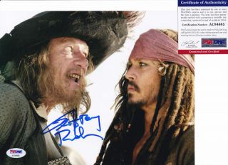 Geoffrey Rush Pirates Of The Caribbean Signed Autograph 8x10 Photo Psa/dna A