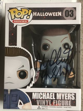 Halloween Michael Myers Nick Castle Signed Autographed Funko Pop Signing Proof
