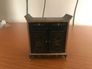 Dollhouse Vintage Black Laquer Chinese Cabinet - $115 On Etsy Currently