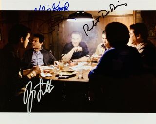 Goodfellas 8x10 Hand Signed By Joe Pesci Robert Deniro Ray Liotta Spider Scene