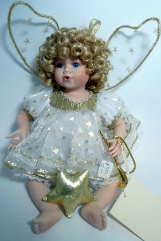 Faith Angel Jc Penney 1992 Blowing Bubble Gold Star Sitting Blonde Hair