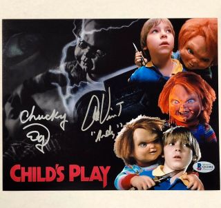 Ed Gale " Chucky " & Alex Vincent " Andy " Signed Child 