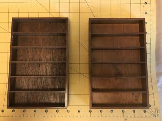 Dollhouse Miniatures 2 - Bookcases Wood Stained H9 " L6 "
