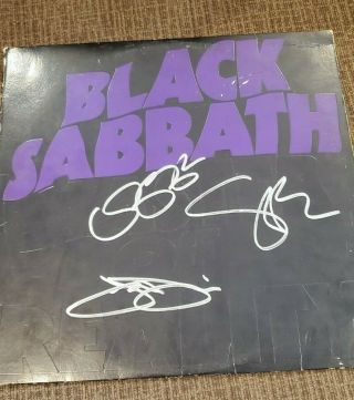 Black Sabbath Autographed (ozzy/gezzer) Album Lp Vinyl $5 Insured