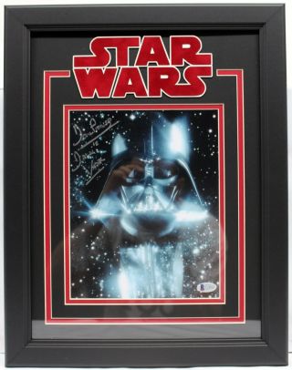 David Prowse Signed Star Wars " Darth Vader " Framed 8x10 Photo Beckett C14824
