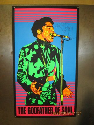 James Brown Jim Andrews Godfather Of Soul Poster Autograph Lithograph 1000 Only