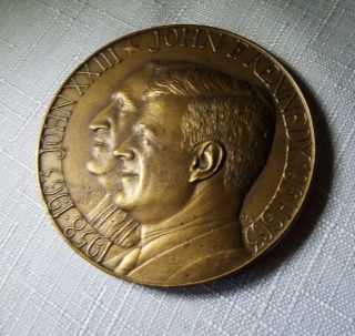 Christian Peace Bronze Medal Pope John Xxiii & President John F.  Kennedy 1963