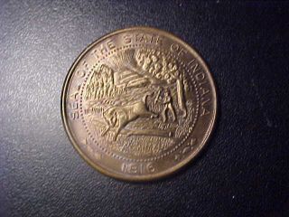 Seal Of The State Of Indiana Sesquicentennial 1816 - 1966 Bb240qxx