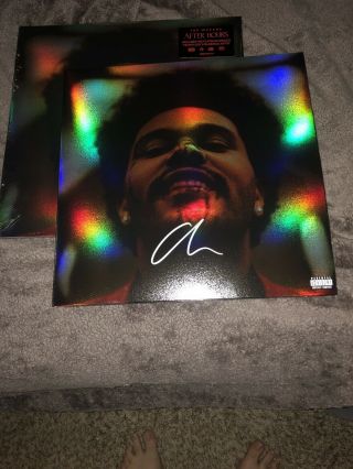 The Weeknd After Hours Autographed Hand Signed Holographic Vinyl Lp In Hand