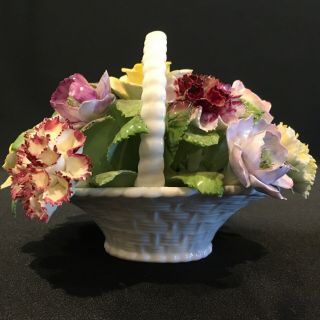 Royal Adderley Large Flower Basket English Bone China