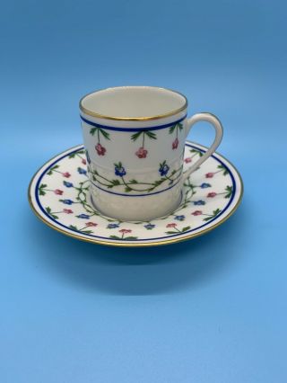 Four Ceralene Raynaud Limoges Lafayette Demitasse Cups And Saucers