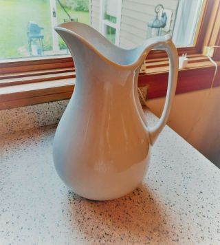 Antique White Ironstone China Water Pitcher - J.  & G.  Meakin Hanley England