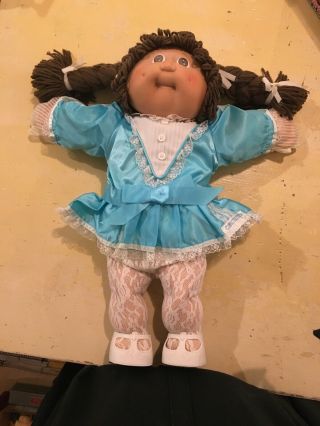 Vintage 1982 Cabbage Patch Kids Brown Hair Brown Eyed Girl Doll