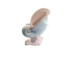Vintage Royal Haeger By Royal Hickman Conch Shell Vase In Mauve Agate Glaze