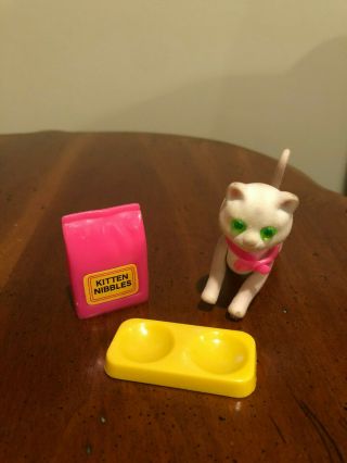 Vintage Barbie Fluff Cat Pet Set with all accessories 1983 2