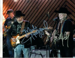 Willie Nelson Merle Haggard - =2= L - E - G - E - N - D - S Hand Signed Autographed Photo