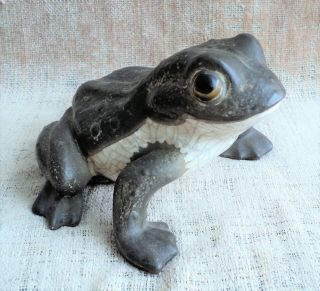 Huge 7 " Vintage Toad Frog Pottery Anthony Freeman Mcfarlin Of California