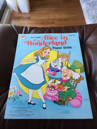 Vintage 1976 Whitman - Walt Disney Alice In Wonderland Paper Dolls And Uncut