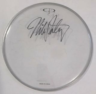 Mike Portnoy Of Dream Theater Real Hand Signed 14 " Drumhead Winery Dogs