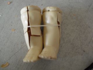 Set Of 2 Vintage Composition Doll Legs 5 1/4 " Long