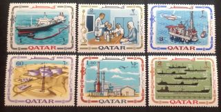 Qatar 1969 Oil Industry Set Of 6 Stamps Mnh