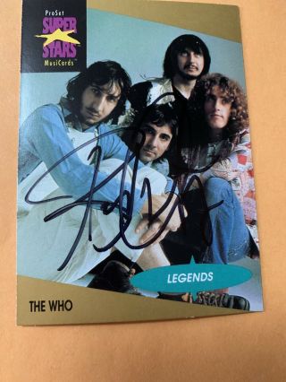The Who Roger Daltrey Hand Signed Autographed Star Legend Music Card