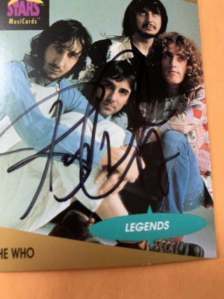 THE WHO ROGER DALTREY HAND SIGNED AUTOGRAPHED STAR LEGEND MUSIC CARD 2
