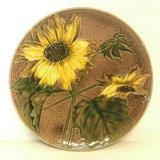 Villeroy Boch Victorian Majolica Plate Sunflower