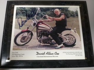 David Allan Coe Autographed Signed Photo W/ Frame