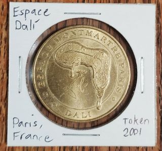 Monnaie De Paris Espace Salvador Dali France Official Medal Token Coin Year 2001