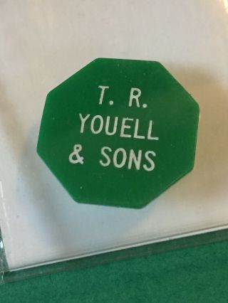 Vintage Token T.  R.  Youell & Sons Dairy One Quart Milk Green Vintage Coin T5