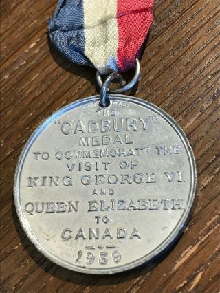 Cadbury Medal for the 1939 Royal Visit to Canada by George VI & Queen Elizabeth 2