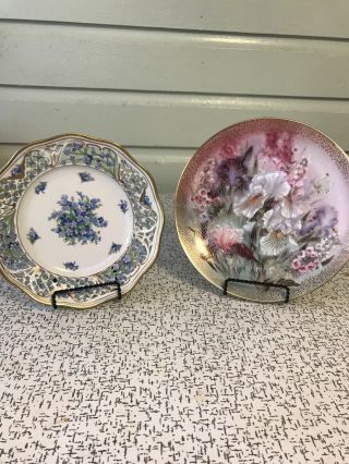 Lena Liu And Schumann Forget Me Not Decorative Plates Set Of 2