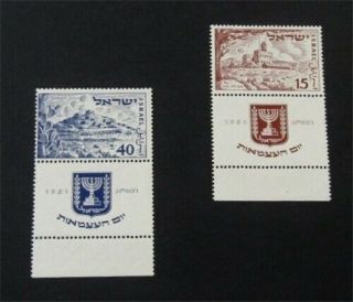 Nystamps Israel Stamp 46.  47 Og Nh $40 With Tabs