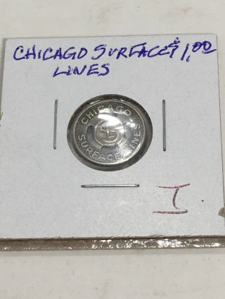 Chicago Surface Lines Vintage Transit Fare Token Coin Public Transportation CSL 2