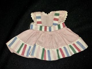 Darling Vintage 1952 Vogue Ginny Dress Tagged With Colored Stripes