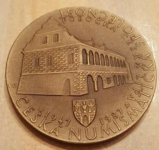 Czechoslovakia Czech Republic Slovakia Slovak Medal Numismatic Society Lipa 1987